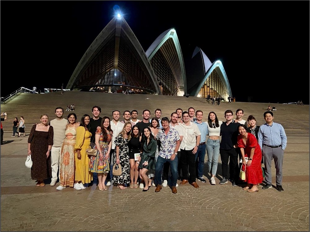 Australia study tour in front of Sydney Opera House