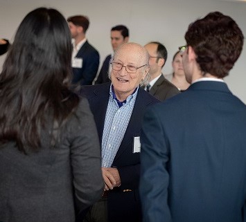 Reuben Mark with students