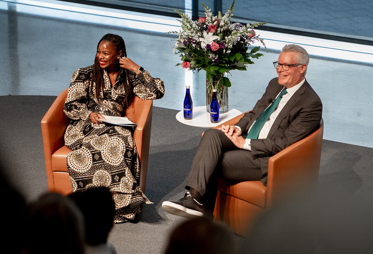 Modupe Akinola interviewing Ed Bastian