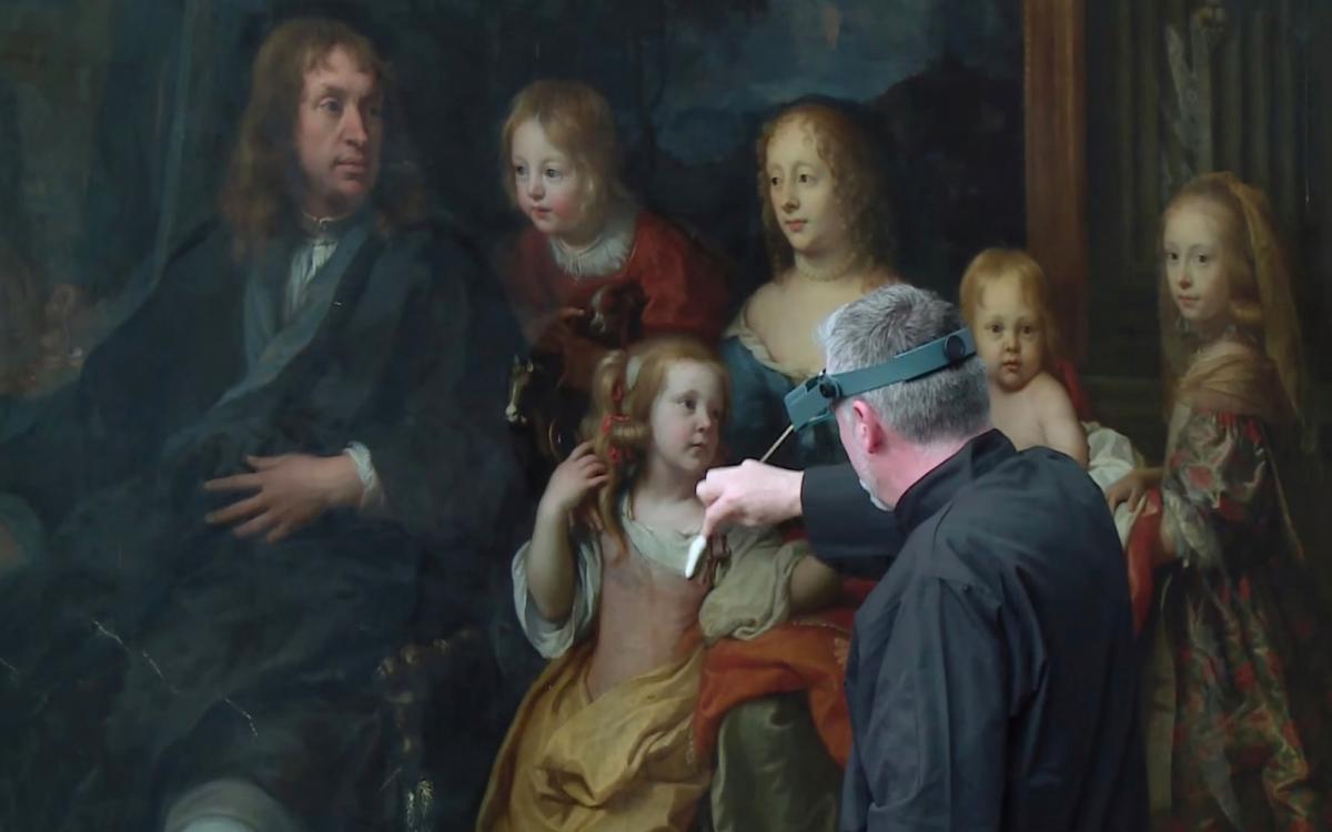 Close up view of Le Brun painting