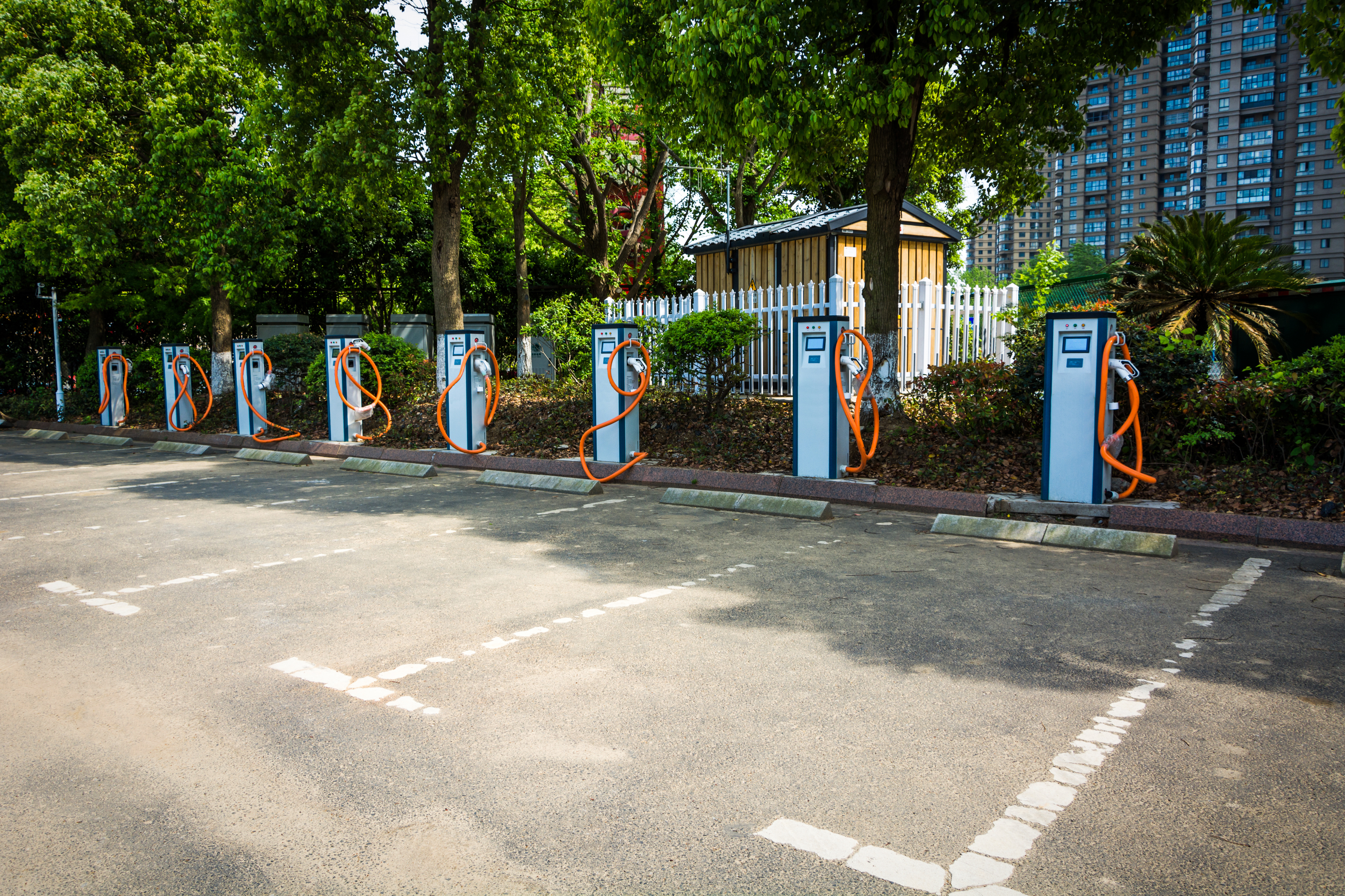 EV Charging Station Photo Image