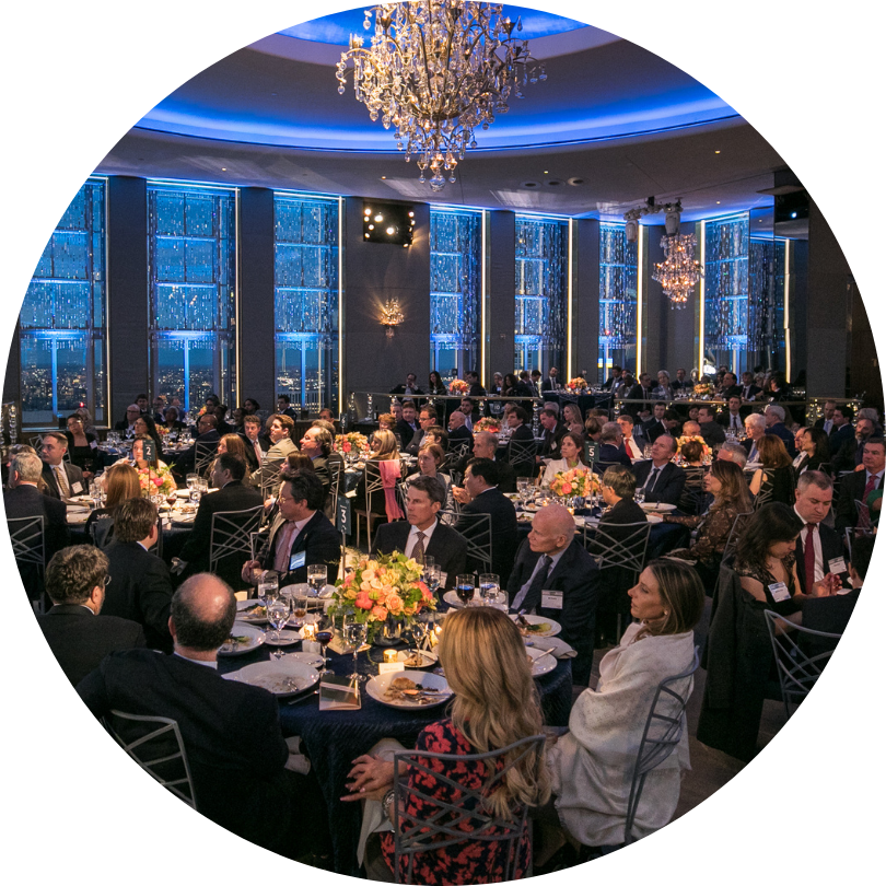 The Rainbow Room filled with people at an event