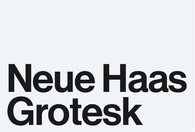 Neue Haas Grotesk Image