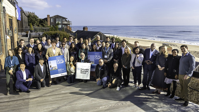 Attendees at 2025 Annual Deal Camp on the beach in Montauk