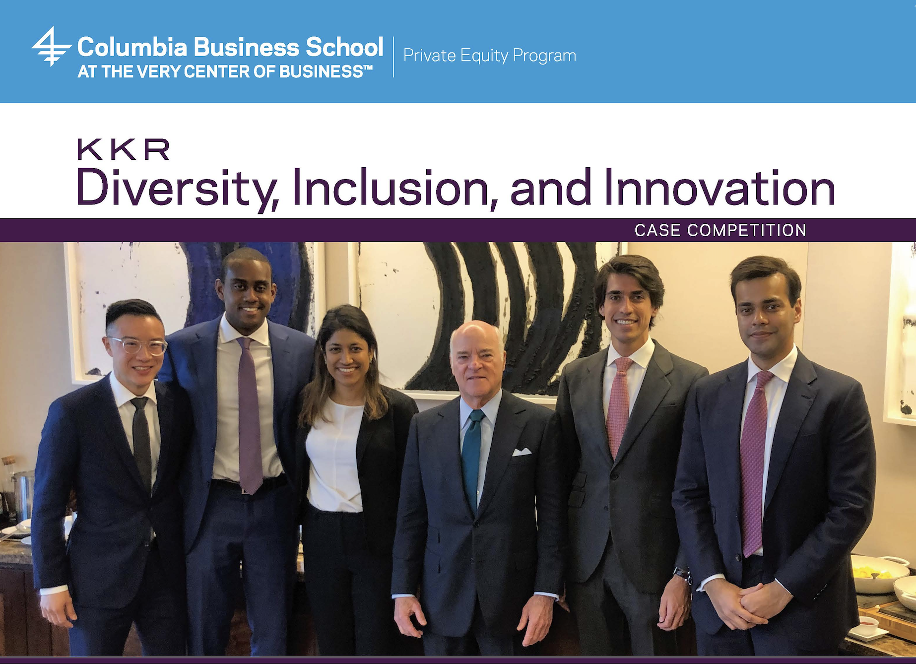 KKR Diversity, Inclusion, and Innovation Case Competition flyer: photo of some participants