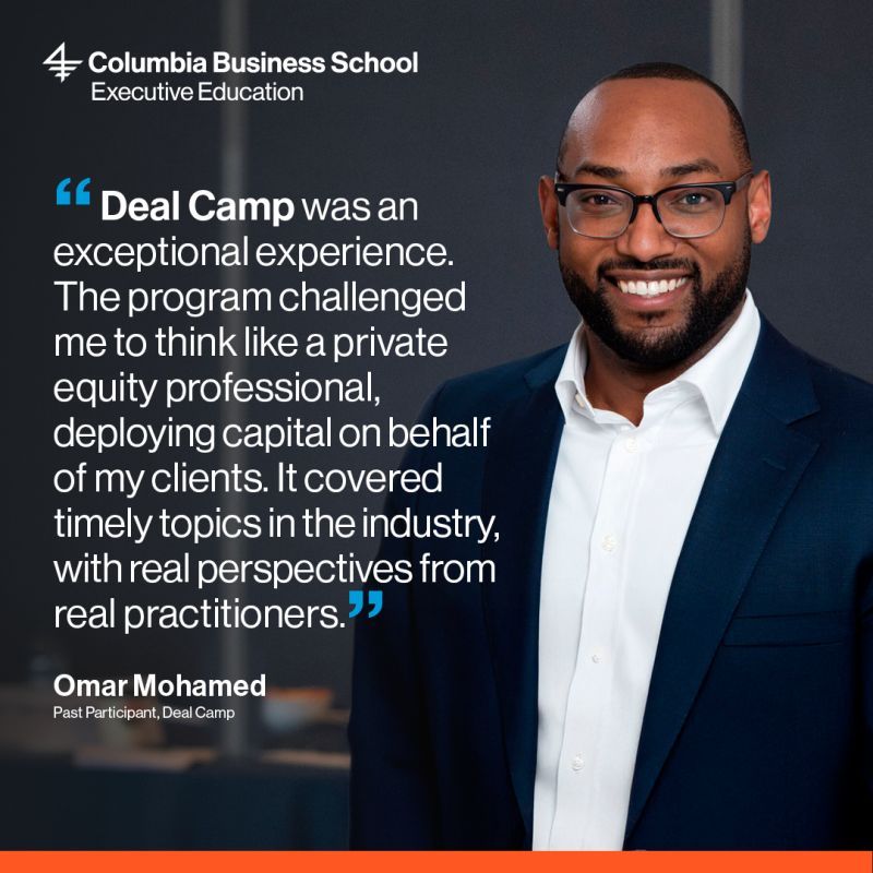 Omar mohamed head shot with quote about deal camp