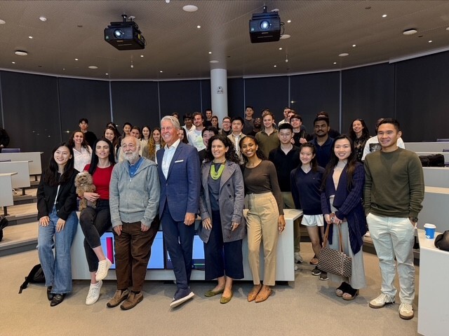 Terry Lundgren, fourth from the left, former CEO and Chairman of Macy’s, spoke to students in the Process Improvement & Growth course.