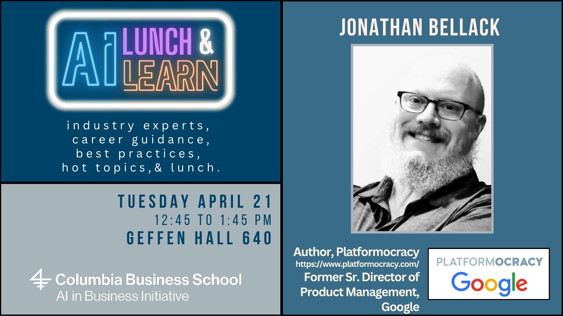 AI Lunch and Learn Jonathan Bellack Photo Image
