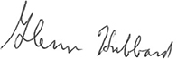 Glenn Hubbard signature