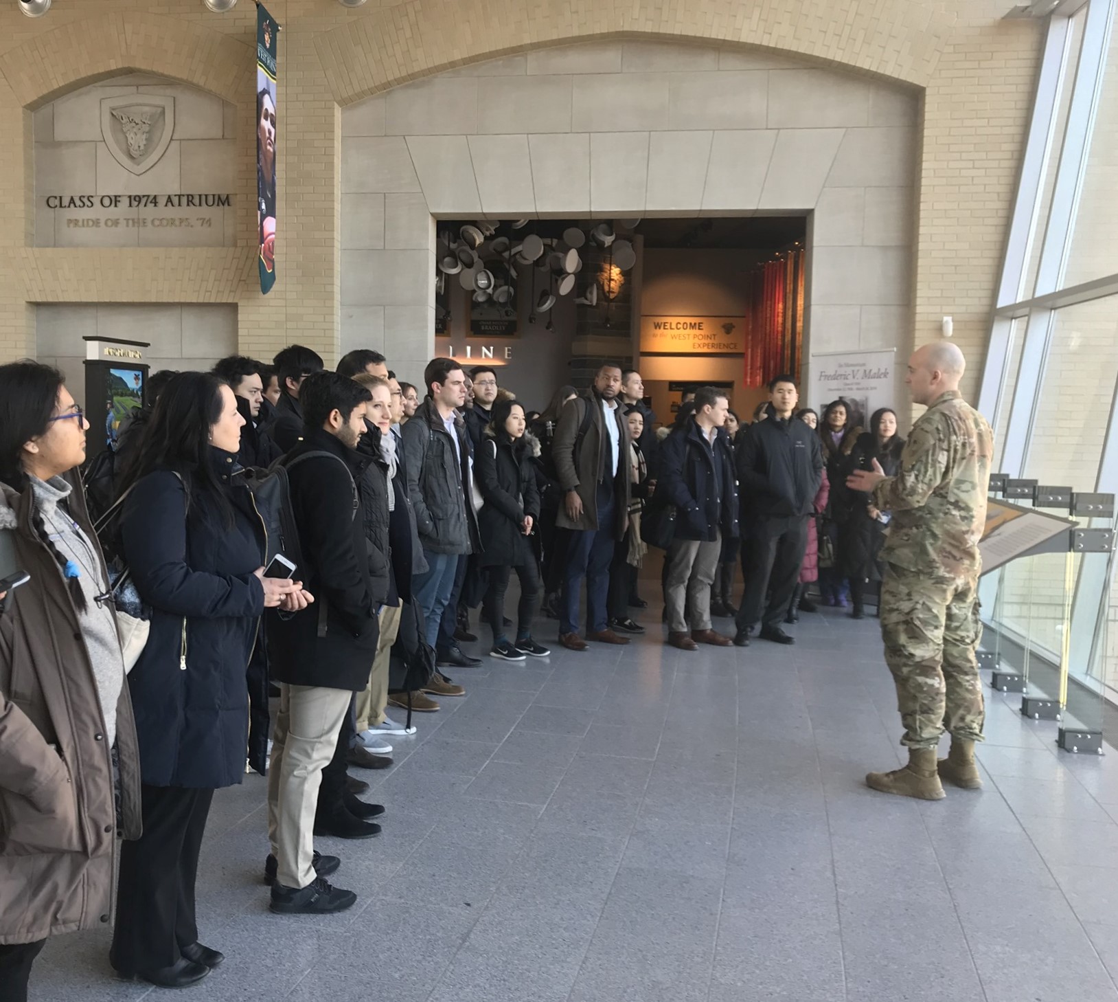 Students visiting West Point