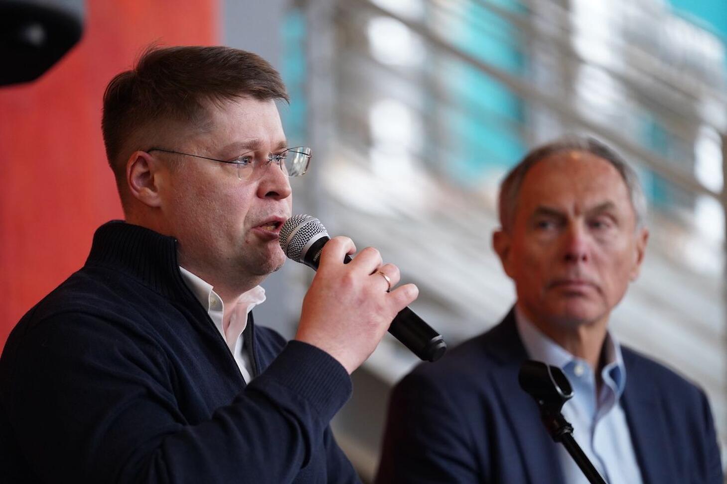 Photo Image of Yuriy Gorodnichenko and Bruce Kogut