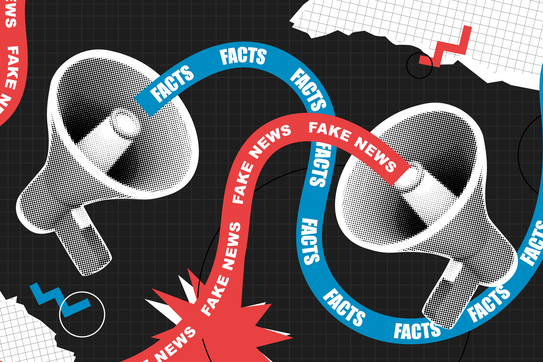 A visual depiction of fake news and misinformation