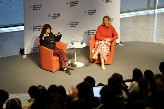 Jaycee Pribulsky ‘01 (left), Chief Sustainability Officer at Nike.