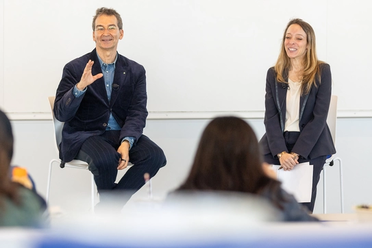 Federico Marchetti '99 and Professor Silvia Bellezza.