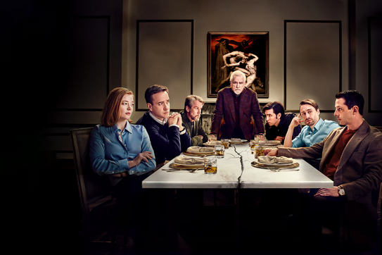 TV show poster of the Roy family members