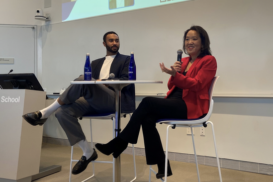 Anne Chow, right, former CEO of AT&T Business