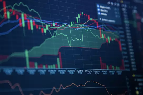 A stock market chart