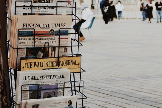 Newspapers in stand