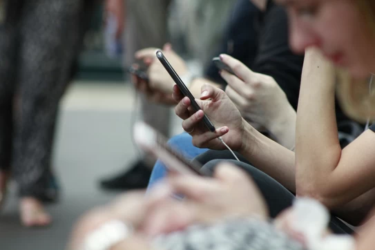 people using cell phones