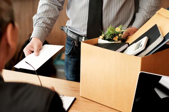 A person resigning