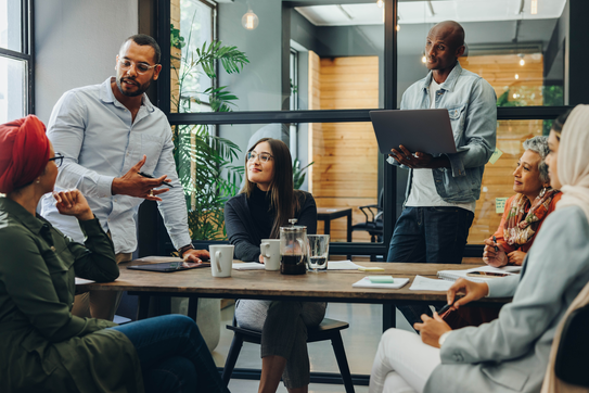 Diverse group in a workplace