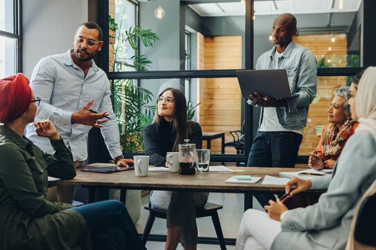 Diverse group in a workplace