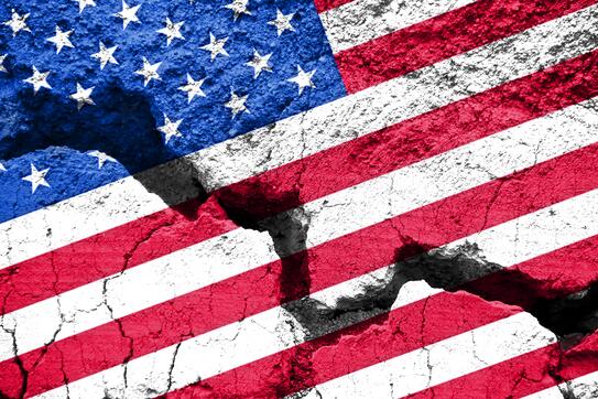 Divided nation illustration