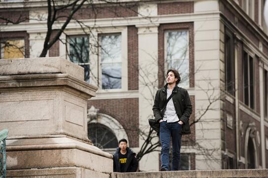 student on campus
