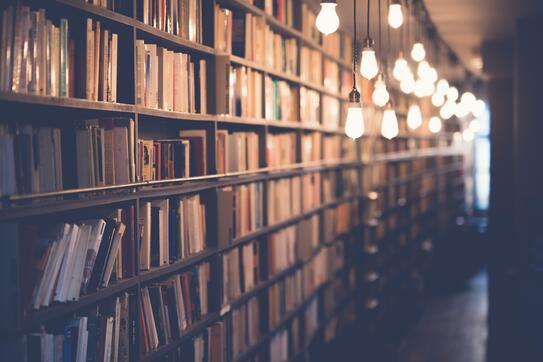 Photo of library with turned on lights photo – Free Book Image on Unsplash by 🇸🇮 Janko Ferlič
