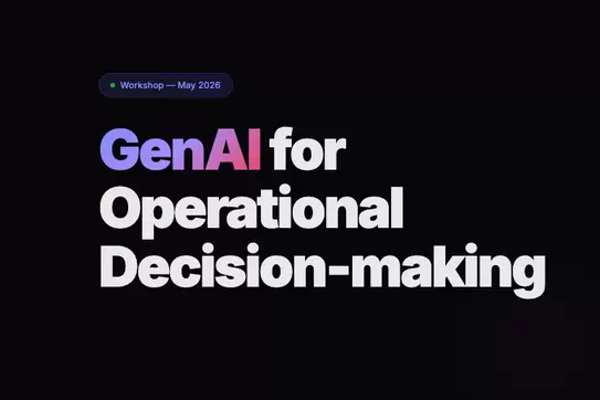 GenAI for Operational Decision-making Image