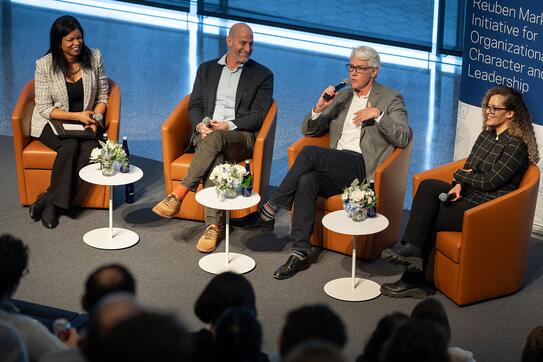 Speakers on stage