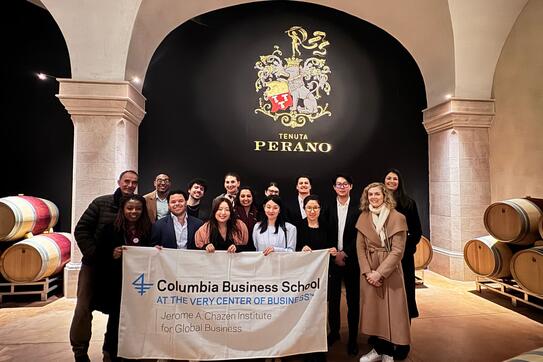GIP students touring Frescobaldi Winery