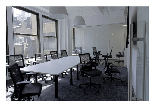 New York Times title and image of empty office