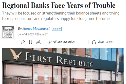 Article title and image of bank