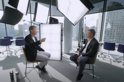 Two-shot of the interview