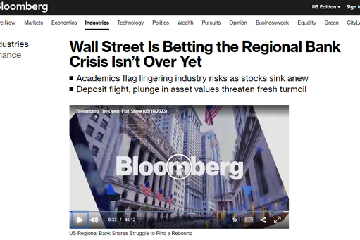 Screenshot of Bloomberg article header. 