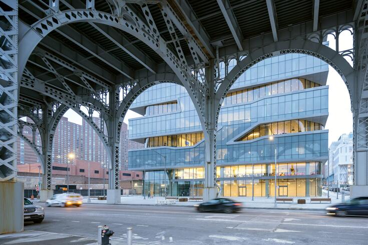 Harry R. Kravis building through the 12th Avenue Viaduct