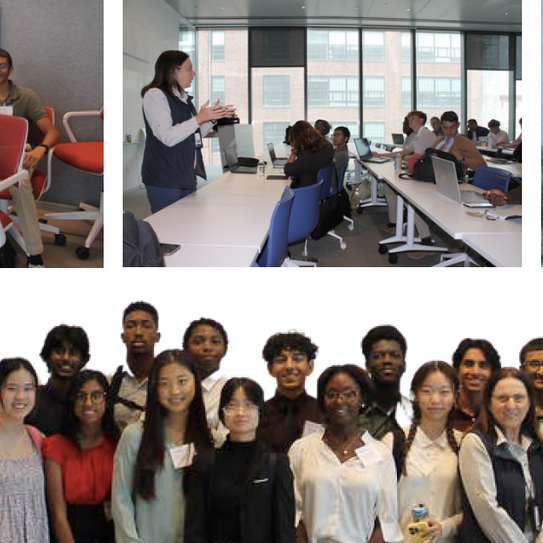 Students at Columbia Business School with Professor Donna M. Hitscherich