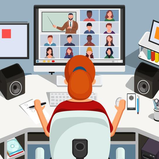 Illustration of a Zoom meeting
