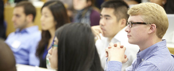 Students in a classroom at Columbia